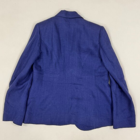 Sonia Rykiel Navy Linen Suit – Blazer & Wide-Leg Pants - Picture 7 of 15